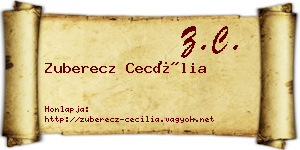 Zuberecz Cecília névjegykártya